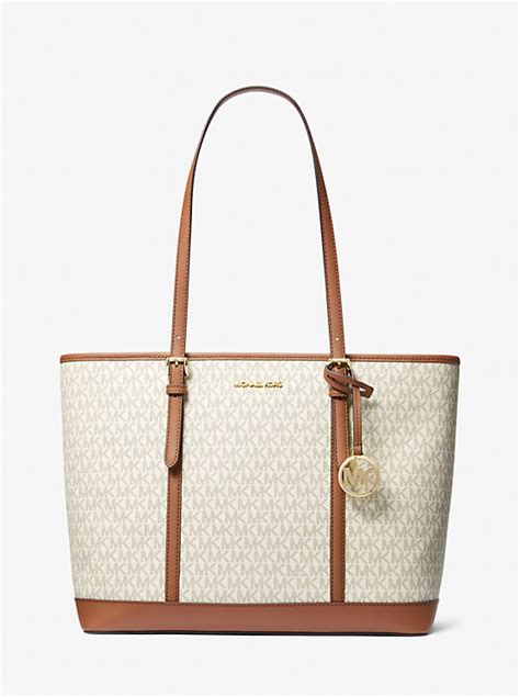 michael kors outlet jet set travel large logo tote bag|michael kors jet set duffle.